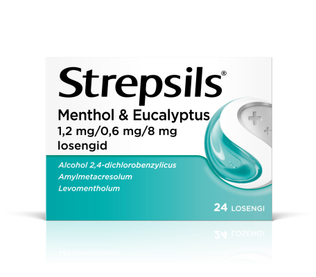 STREPSILS MENTHOL & EUCALYPTUS LOSENG 0.6MG+1.2MG+8MG N24