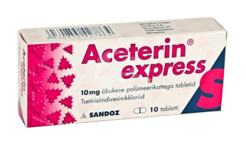 ACETERIN EXPRESS ÕHUKE POLÜMEERKATTEGA TBL 10MG N10