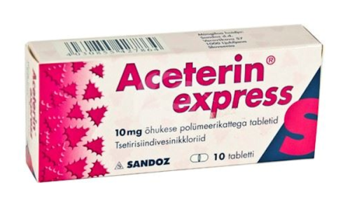 ACETERIN EXPRESS ÕHUKE POLÜMEERKATTEGA TBL 10MG N10