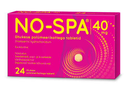 NO-SPA ÕHUKE POLÜMEERKATTEGA TBL 40MG N24