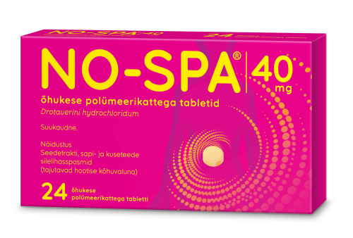 NO-SPA ÕHUKE POLÜMEERKATTEGA TBL 40MG N24