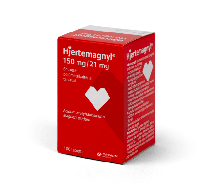 HJERTEMAGNYL ÕHUKE POLÜMEERKATTEGA TBL 150MG+21MG N100