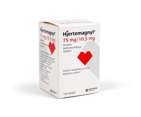HJERTEMAGNYL ÕHUKE POLÜMEERKATTEGA TBL 75MG+10.5MG N100