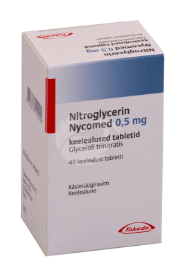 NITROGLYCERIN NYCOMED KEELEALUNE TBL 0.5MG N40