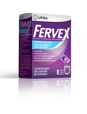 FERVEX (SUHKRUVABA) SUUKAUDNE LAHUSE GRAANULID 500MG+25MG+200MG N8