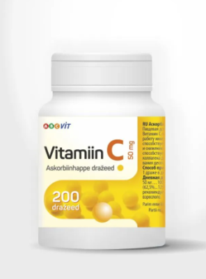 ABC VIT ASKORBIINHAPE DRAZHEED 50MG N200