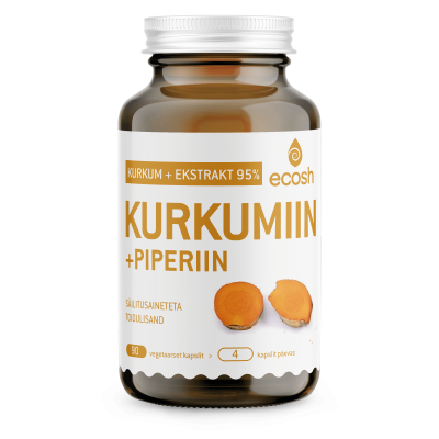 ECOSH LIFE KURKUMIIN JA PIPERIIN KAPSLID N90