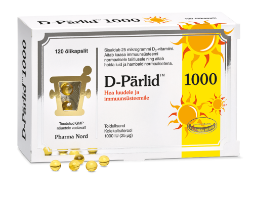 D-PÄRLID 1000 ÕLIKAPSLID 25MCG N120