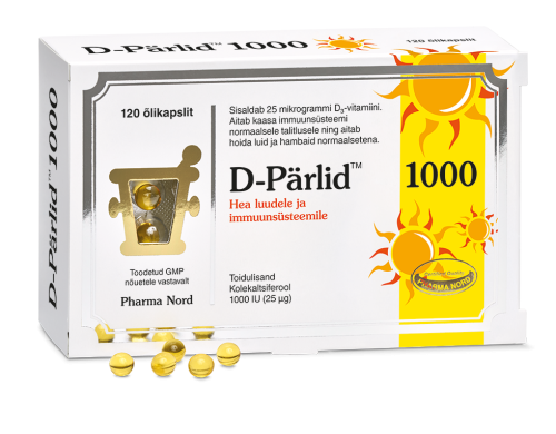 D-PÄRLID 1000 ÕLIKAPSLID 25MCG N120