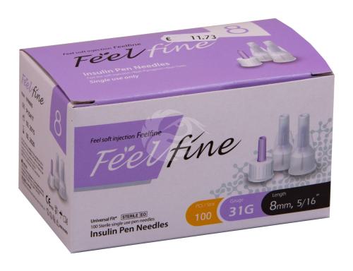 FEELFINE PEN NEEDLES 8 MM 31G N100