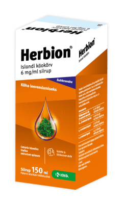 HERBION ISLANDI KÄOKÕRV SIIRUP 6MG 1ML 150ML N1