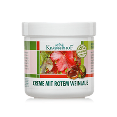 KRÄUTERHOF PUNASE VIINAPUU KREEM VEENILAIENDITELE 250ML