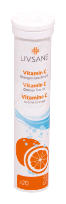 LIVSANE VITAMIIN C LAHUSTUV TBL 240MG APELSINI N20