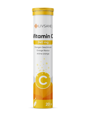 LIVSANE VITAMIIN C LAHUSTUV TBL 240MG APELSINI N20