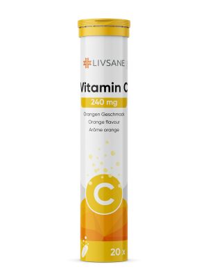 LIVSANE VITAMIIN C LAHUSTUV TBL 240MG APELSINI N20