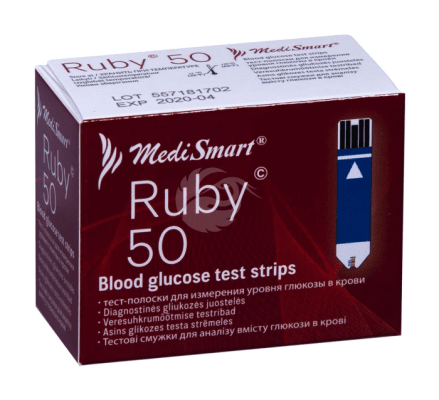 TESTRIBAD MEDISMART RUBY N50 (GLÜKOMEETRI)