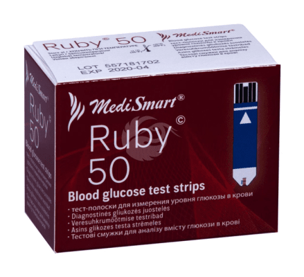 TESTRIBAD MEDISMART RUBY N50 (GLÜKOMEETRI)