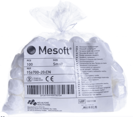 MESOFT TUPS S VÄIKE STERIILNE N100