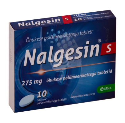 NALGESIN S ÕHUKE POLÜMEERKATTEGA TBL 275MG N10