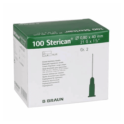 SÜSTLANÕEL STERICAN 21G 0.8X40MM (PAKK) N100