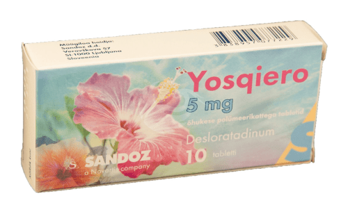 YOSQIERO ÕHUKE POLÜMEERKATTEGA TBL 5MG N10