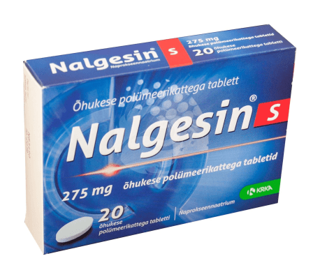 NALGESIN S ÕHUKE POLÜMEERKATTEGA TBL 275MG N20