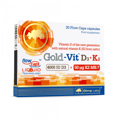 OLIMPLABS GOLD-VIT D3 4000IU + K2 VEDELKAPSEL N30