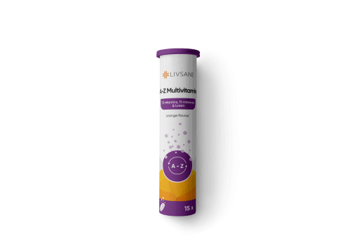 LIVSANE MULTIVITAMIIN A-Z LAHUSTUV TBL N15