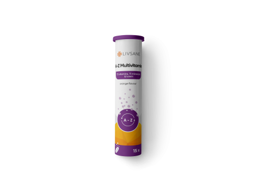 LIVSANE MULTIVITAMIIN A-Z LAHUSTUV TBL N15