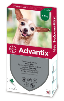 ADVANTIX TÄPILAHUS 500MG+100MG 1ML 0.4ML N4