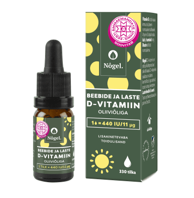 NÕGEL BEEBIDE JA LASTE D3-VITAMIIN TILGAD 440 IU/11 ΜG OLIIVIÕLIGA10 ML
