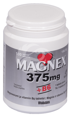 MAGNEX + VITAMIIN B6 TBL 375+2,2MG N180