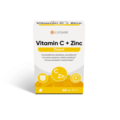 LIVSANE VITAMIIN C+TSINK TBL PIKATOIMELINE N60
