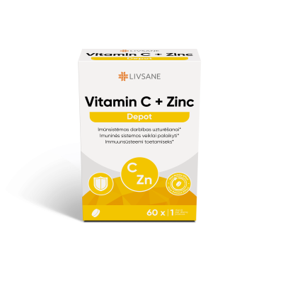 LIVSANE VITAMIIN C+TSINK TBL PIKATOIMELINE N60