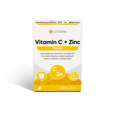 LIVSANE VITAMIIN C+TSINK TBL PIKATOIMELINE N60