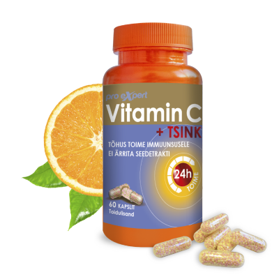 PRO EXPERT VITAMIIN C+TSINK KAPSLID N60
