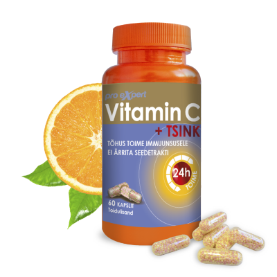 PRO EXPERT VITAMIIN C+TSINK KAPSLID N60