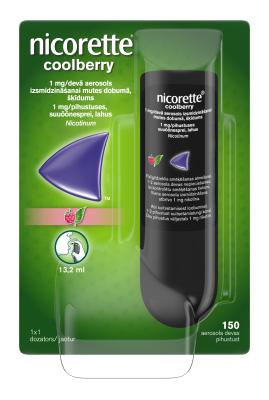 NICORETTE COOLBERRY SUUÕÕNESPREI LAHUS 1MG 1PIHUSTUS 150PIHUSTUS N1