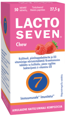 LACTOSEVEN CHEW NÄRIMISTBL MAASIKA/VAARIKAMAITSELINE N50