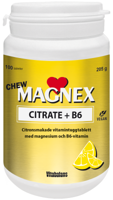 MAGNEX CITRATE + VITAMIIN B6 NÄRIMISTABLETT 375MG+3MG N100