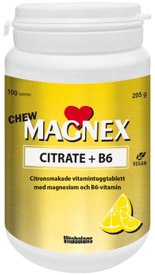 MAGNEX CITRATE + VITAMIIN B6 NÄRIMISTABLETT 375MG+3MG N100