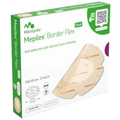 MEPILEX BORDER FLEX OVAL SIL.PLAASTER 7,8X10CM STER N5