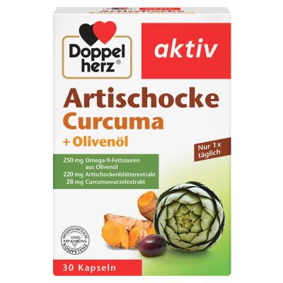 DOPPELHERZ AKTIV ARTIŠOKK + KURKUM + OLIIVÕLI KAPSLID N30