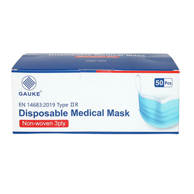 KAITSEMASK GAUKE MEDITSIINILINE ÜHEKORDNE 3-KIHILINE N50