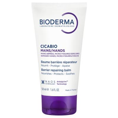 BIODERMA CICABIO MAINS KÄTEKREEM KAHJUSTATUD NAHALE 50ML