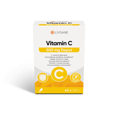 LIVSANE VITAMIIN C PIKATOIMELINE KAPSEL 500MG N60