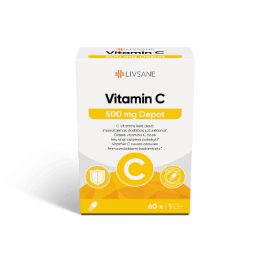 LIVSANE VITAMIIN C PIKATOIMELINE KAPSEL 500MG N60