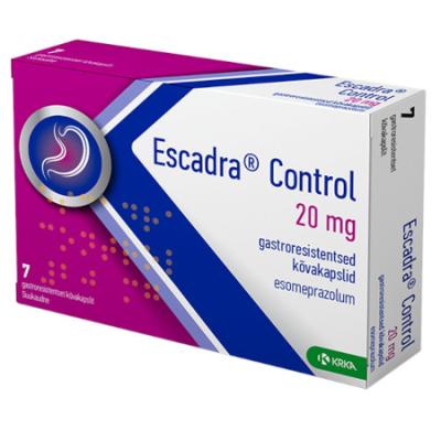 ESCADRA CONTROL GASTRORESIST  KÕVAKAPSEL 20MG N7