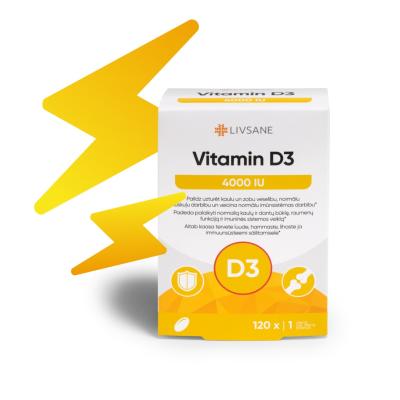 LIVSANE VITAMIIN D PEHMEKAPSLID 4000IU N120