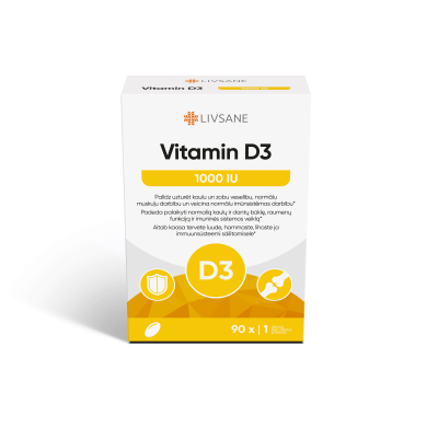LIVSANE VITAMIIN D PEHMEKAPSLID 1000IU N90